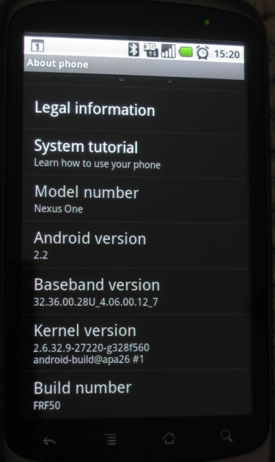 android 2.2 froyo update is complete