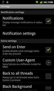 How to disable notifications in stock Android messaging app